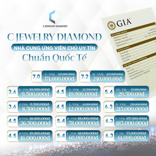 KHUYẾN MÃI KIM CƯƠNG – CƠ HỘI GIẢM ĐẾN 74 TRIỆU KHI MUA VIÊN CHỦ TẠI C JEWELRY DIAMOND