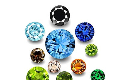 Treated colored diamonds